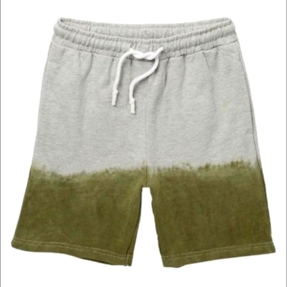 Sovereign Code Boys Ombre Warner Dipped Shorts MED 10-12 Grey/Olive BNWT SO - Picture 1 of 8